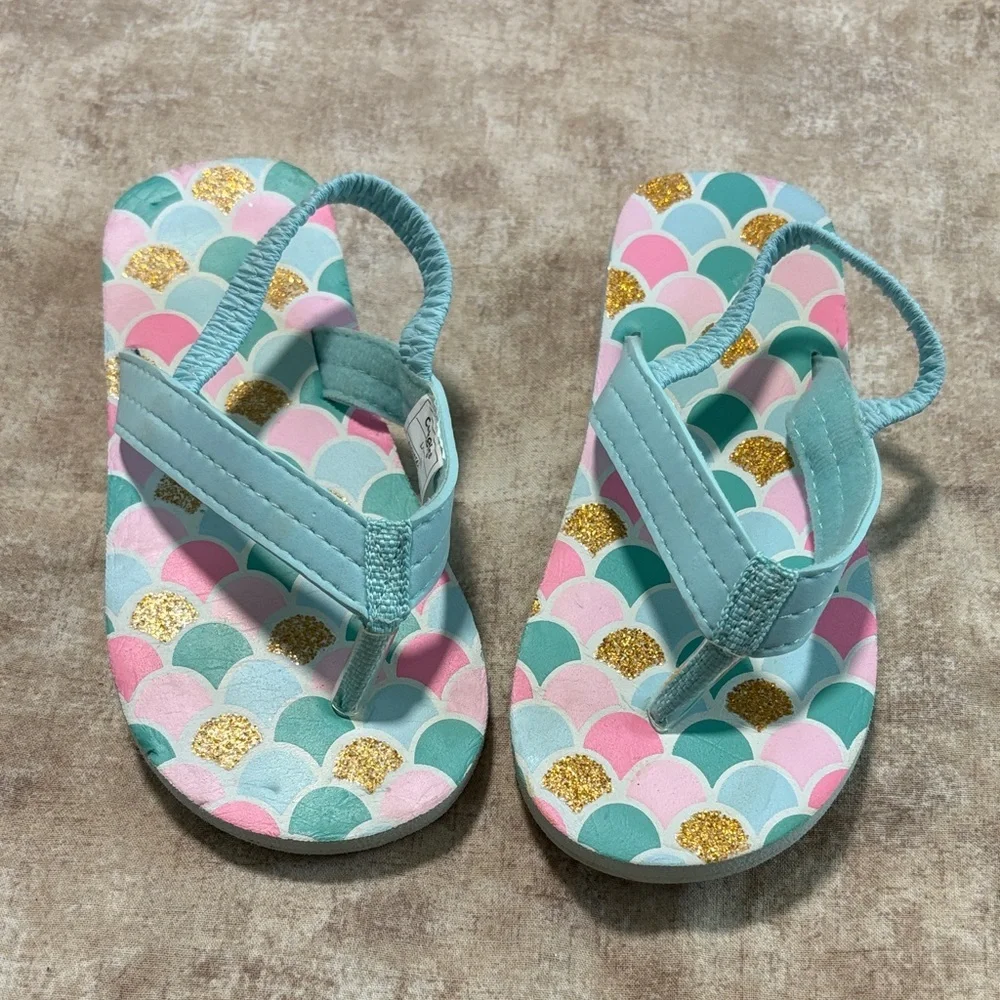 Carter's Multicolor Scallop Flip Flops